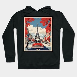 Paris Eiffel Tower France Vintage Poster Tourism 3 Hoodie